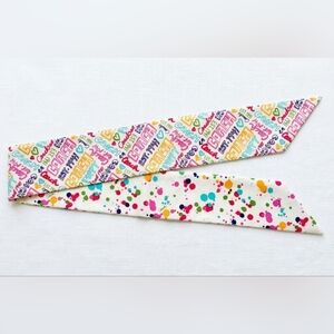 RARE Coach Poppy Graffiti & Paint Splatter Skinny Scarf / Twilly